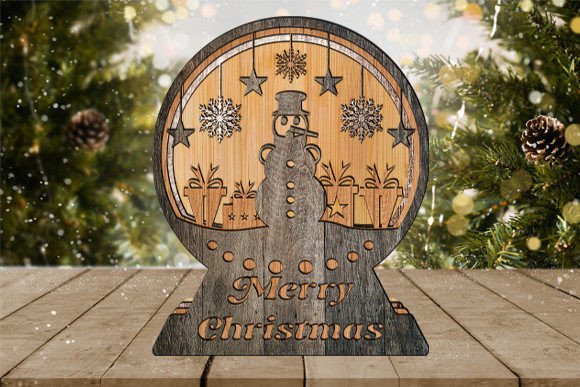 3d Snow Globe Laser Cut: Seasonal Designs for Local Brands