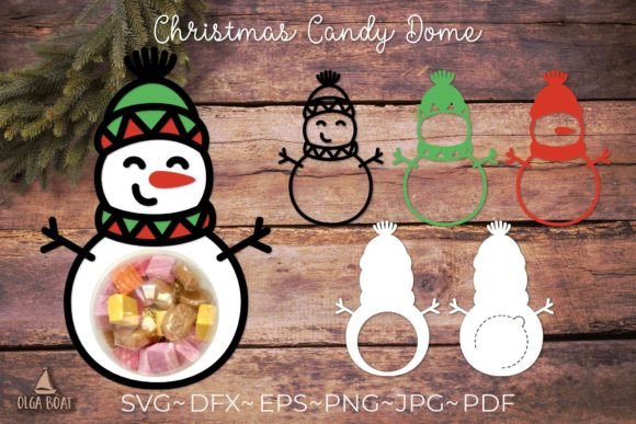 3d Snowman Christmas Candy Dome Holder Graphics and Crafts