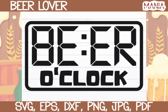 Beer O’Clock SVG Cut File: A Versatile Graphic Template for Content Creators