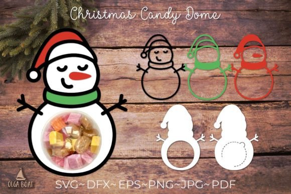 Christmas Candy Dom Svg 3d Snowman Graphics and Crafts