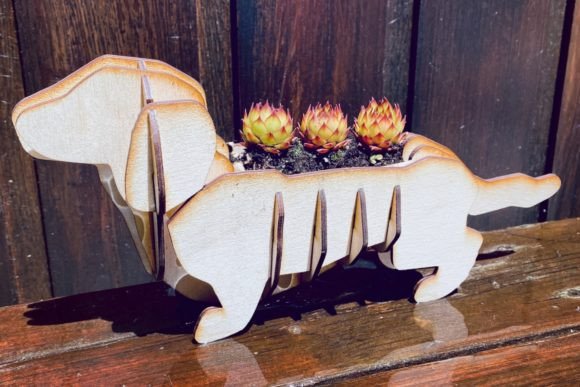 Dachshund Planter Laser Cut: A Unique Design Asset for Home Decor Branding