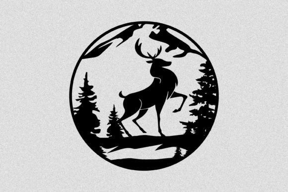 Deer Sign Template Deer SVG: A Versatile Graphic Design Asset for Crafts and Branding