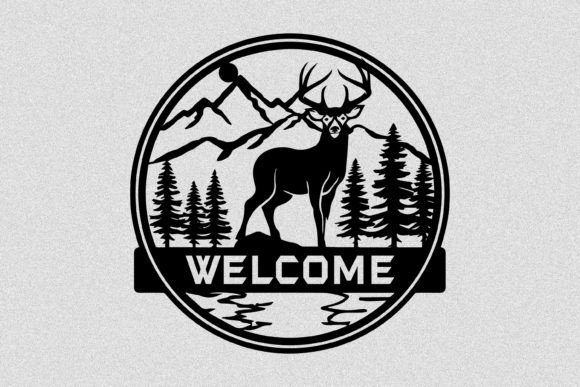 Deer SVG Sign Template Bundle for Crafts & Graphics