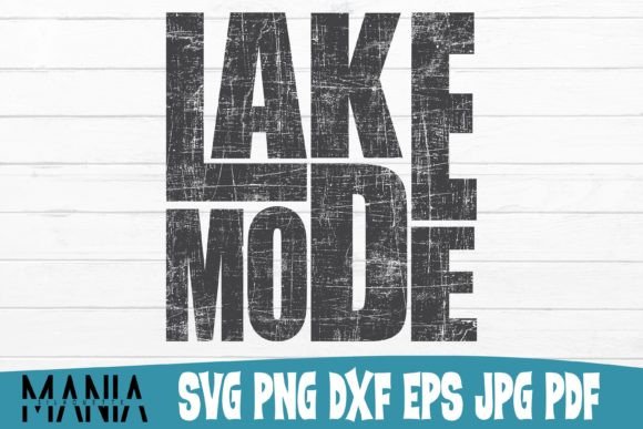 Lake Mode Distressed SVG: A Strong Graphic Template for Creative Branding