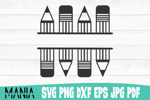 Pencils Monogram School SVG Design for Handmade Businesses