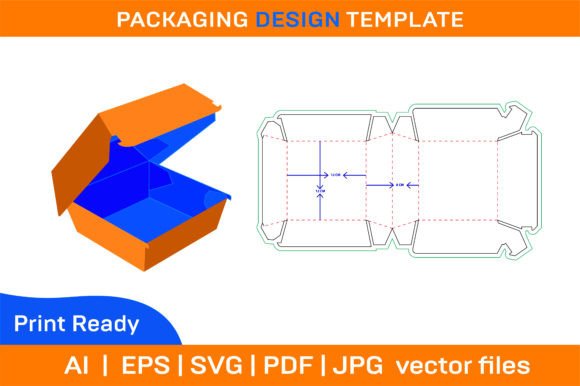 Perfect Burger Box Dieline for Real Embroidery Projects